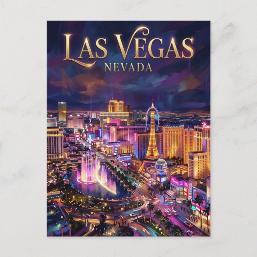 De Las Vegas Strip VS Briefkaart (Voorkant)