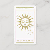 De Lash Tech Golden Sun Tarot Social Media QR Visitekaartje (Voorkant)