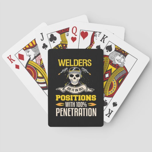 De lassers doen het in al zijn positie pokerkaarten (Achterkant)