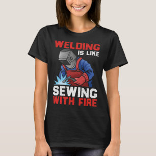 De lassers kunnen het in alle posities doen t-shirt