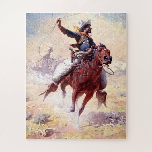 De Lassowerk Range Cowboy William Robinson Leigh Legpuzzel (Verticaal)