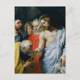 De last van Christus aan Petrus door Peter Paul Ru Briefkaart