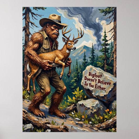 De last van de gelovige: de houding van een Bigfoo Poster (Voorkant)