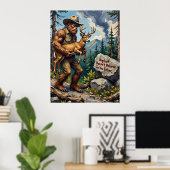 De last van de gelovige: de houding van een Bigfoo Poster (Thuiskantoor)