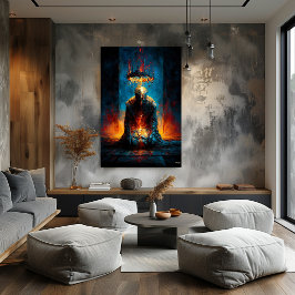 De Last van de Kroon – Monumentale Expressionist Poster