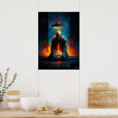 De Last van de Kroon – Monumentale Expressionist Poster (Keuken)