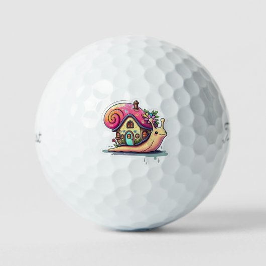 "De last van de slak" Golfballen (Voorkant)