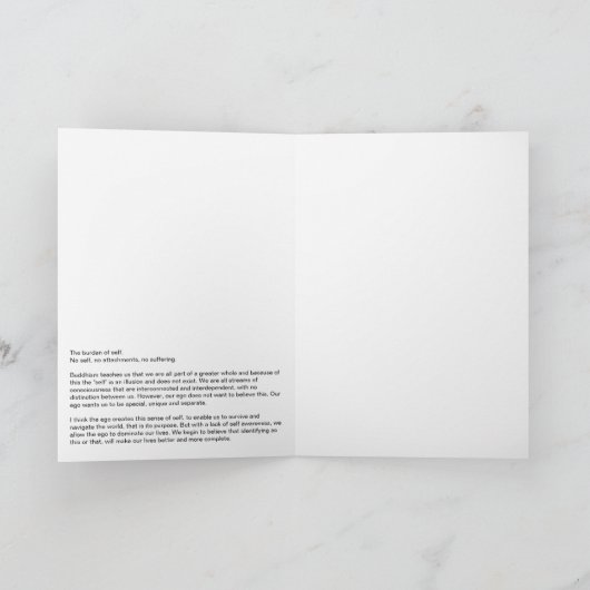 De last van het zelf kaart (Binnen)