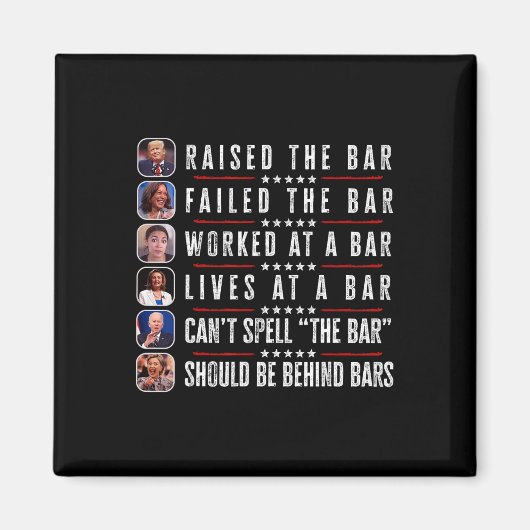 De lat hoger gelegd Harris faalde grappige Trump P Magneet (Voorkant)