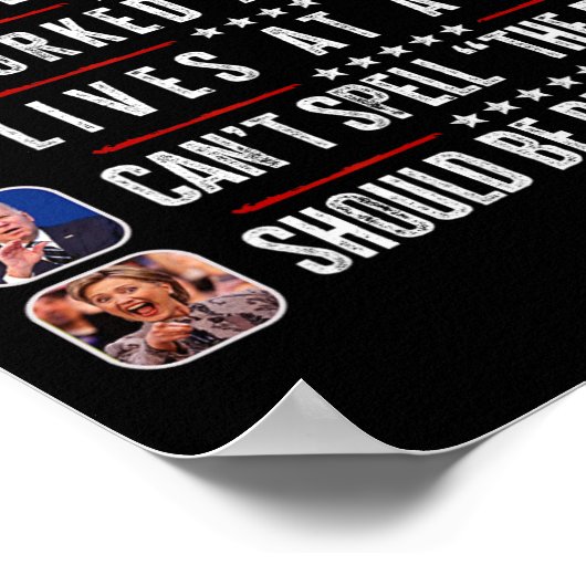 De lat hoger gelegd Harris faalde grappige Trump P Poster (Hoek)