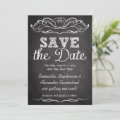De late Chalkboard sparen de Datum Save The Date (Staand voorkant)