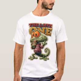 De Late Grappige Kameleon Borduurpatch T-shirt