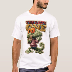 De Late Grappige Kameleon Borduurpatch T-shirt