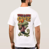 De Late Grappige Kameleon Borduurpatch T-shirt (Achterkant)