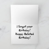 De late Kaart van de Verjaardag (Binnen)