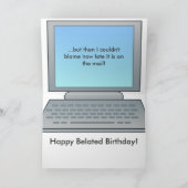 De late Kaart van de Verjaardag (Binnen)