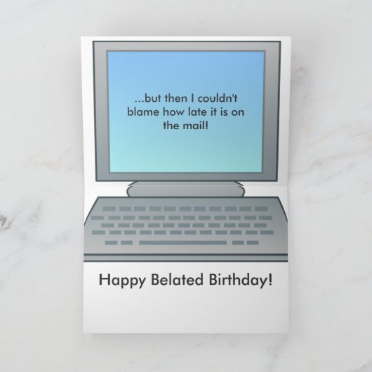 De late Kaart van de Verjaardag (Binnen)