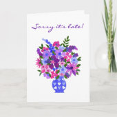 De late Kaart van de Verjaardag - Flower power (Voorkant)