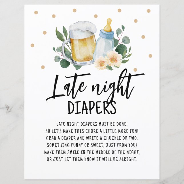 De late nachtelijke diapers Sign Baby breekt groen (Voorkant)