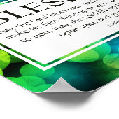 DE LATERBLOEK U | Nummers 6:24-26 BLESSING Blue Poster (Hoek)