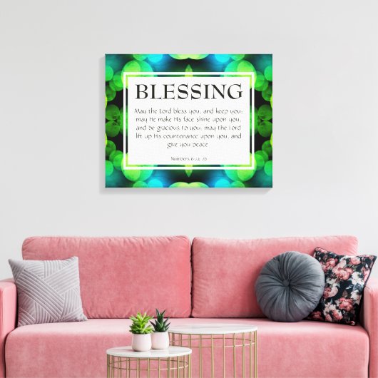 DE LATERBLOEK U | Nummers 6:24-26 BLOEDING Canvas Afdruk (Insitu (Woonkamer))