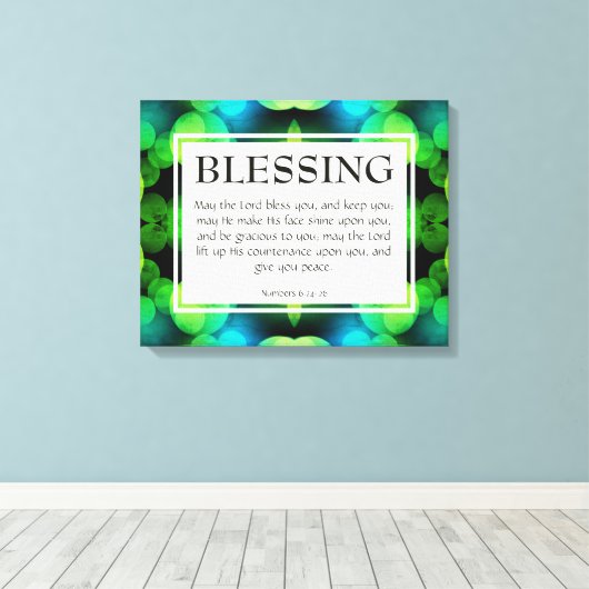 DE LATERBLOEK U | Nummers 6:24-26 BLOEDING Canvas Afdruk (Insitu (Houten vloer))