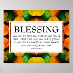 DE LATERBLOEK U Nummers 6:24-26 BLOEDING Poster