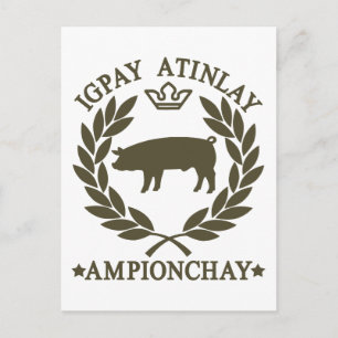 De Latijn van het varken Briefkaart