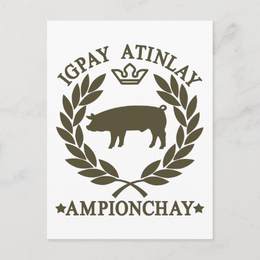 De Latijn van het varken Briefkaart (Voorkant)