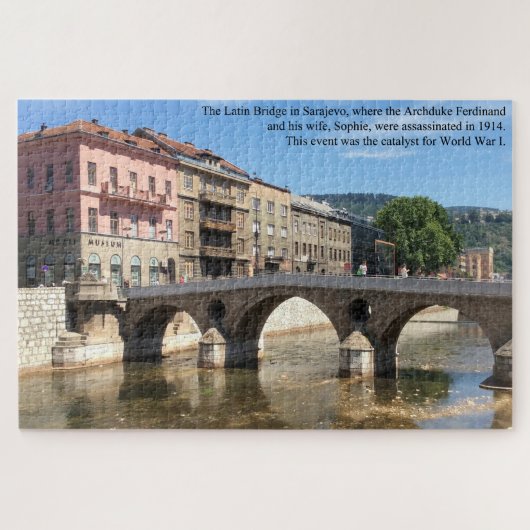 De Latijnse brug Sarajevo Bosnië Groot Legpuzzel (Horizontaal)
