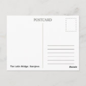 De Latijnse Brug. Sarajevo. Briefkaart (Achterkant)