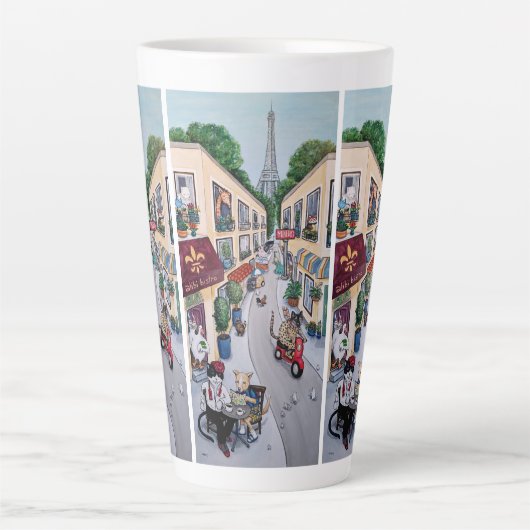 De latte cup van het Paris Café Latte Mok (Voorkant)
