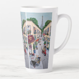 De latte cup van het Paris Café Latte Mok