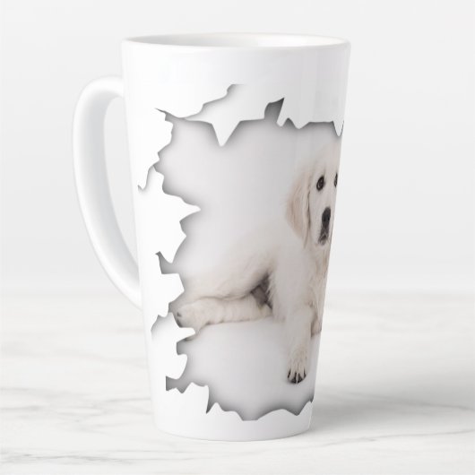 De latte Mok van het hondenontwerp | Tele mokken (Linkerhoek)