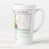De Latte Mok van Jazz Double Bass-spelers (Rechts)