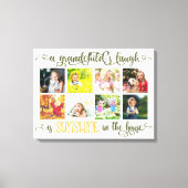 De Laugh 8 Foto Collage Hand Lettered van een klei Canvas Afdruk (Voorkant)