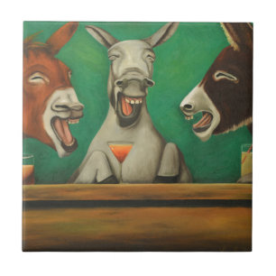 De Laughing Donkeys Tegeltje