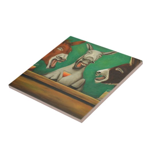 De Laughing Donkeys Tegeltje (Zijkant)