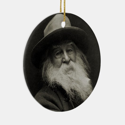 De Laughing Philosopher Poet Walt Whitman Keramisch Ornament (Rechts)