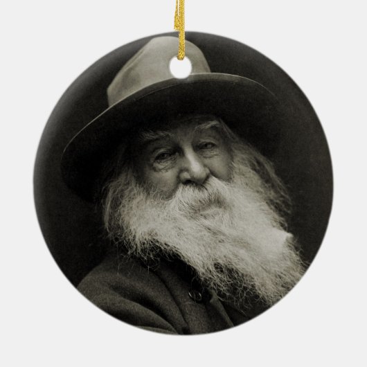 De Laughing Philosopher Poet Walt Whitman Keramisch Ornament (Achterkant)