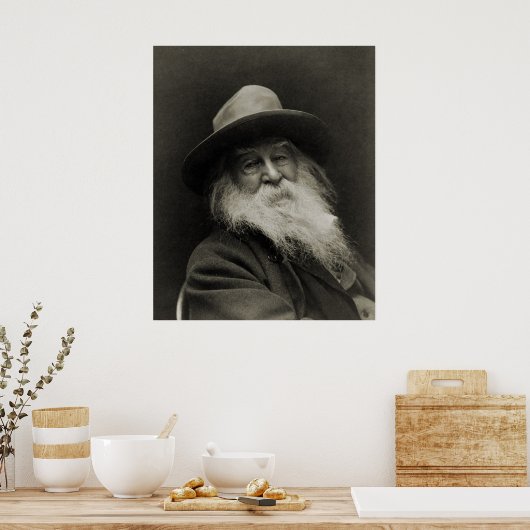 De Laughing Philosopher Poet Walt Whitman Poster (Keuken)