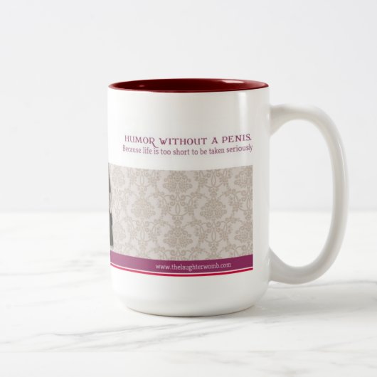 De Laughter Womb 15 oz mok maroon (Rechts)