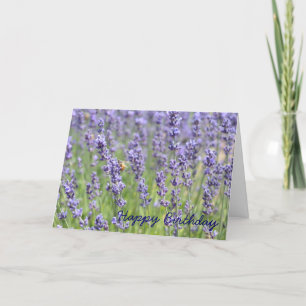 De lavendel Geïnspireerde Kaart van de Verjaardag