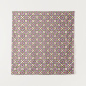 De Lavendel Schat | Vintage Bloem Medaillon Wandkleed (Voorkant (horizontaal))