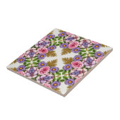 De Lavendel Schat | Vintage Bloemen Medaillon Tegeltje (Zijkant)
