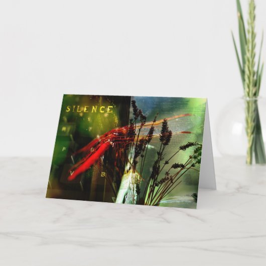 De lavendelcollage van Dragonly Kaart (Voorkant)