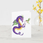 De lavendeldraak kaart (Gele Bloem)