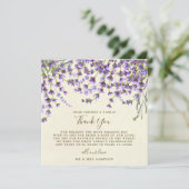 de lavender bruiloft bedankt voor de ontvangstkaar kaart (Staand voorkant)