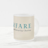 De Lawfare Frosted Glass Mok (Voorkant rechts)