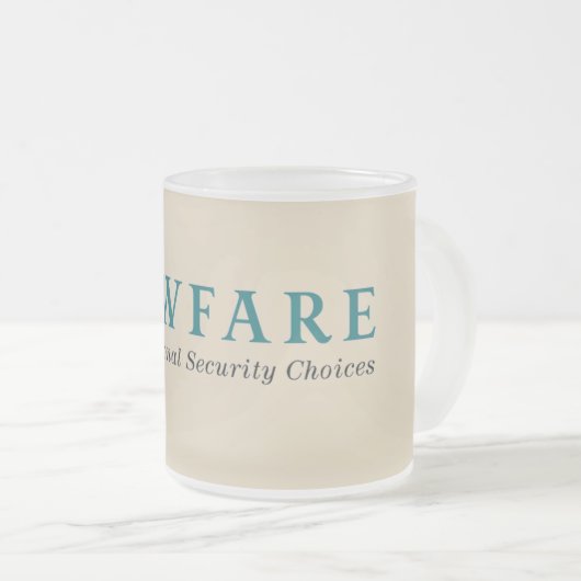 De Lawfare Frosted Glass Mok (Voorkant rechts)